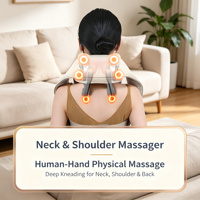 Masseur électrique pour le cou avec chaleur et massage Shiatsu, batterie intégrée pour une utilisation en voiture et à la maison, appareil de relaxation corporelle pour soulager la douleur