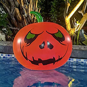 Inflatable Pumpkin Popo Ball Orange <b>Flash</b> <b>Light</b> Up For Kids Outdoor Halloween Decorations - Product Image 3