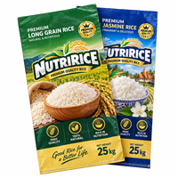 Sac tissé en PP composite 100 % vierge, résistant à l'humidité, 25 kg, 50 kg, laminé BOPP, durable, pour l'emballage du riz et l'exportation des céréales