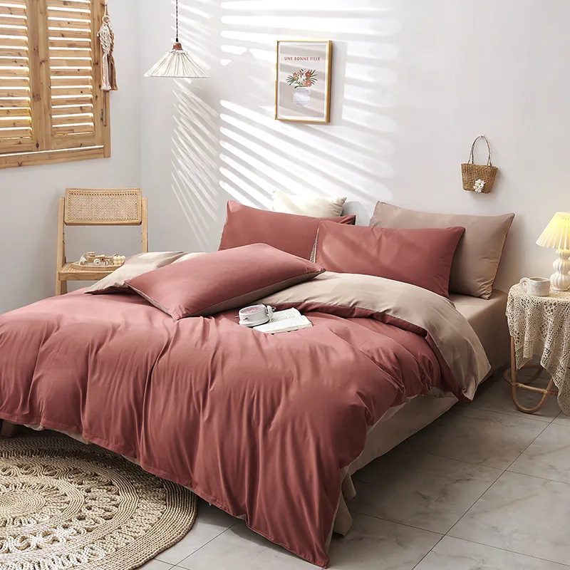 سرير مقاس كينج مقاس جميل مخصص بسعر الجملة لحاف كينج ميلبري طقم مفارش أسِرة حريرية لسرير مزدوج