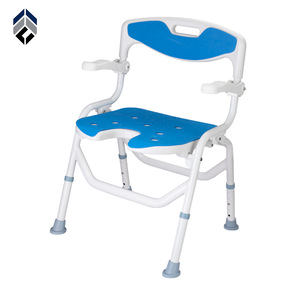 Chaise de douche Hejianze série 54 pliable avec accoudoirs et dossier pour la sécurité dans la salle de bain - Product Image 1