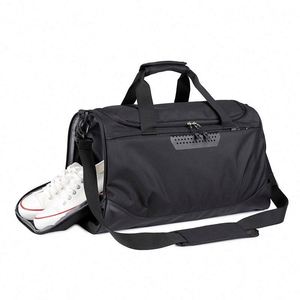 2024 Custom Logo Unisex Outdoor Workout <b>Tote</b> Sports <b>Nylon</b> Gym Travel Duffel Bag Wet Shoes Waterproof Oxford Fabric Fitness Bags - Product Image 4