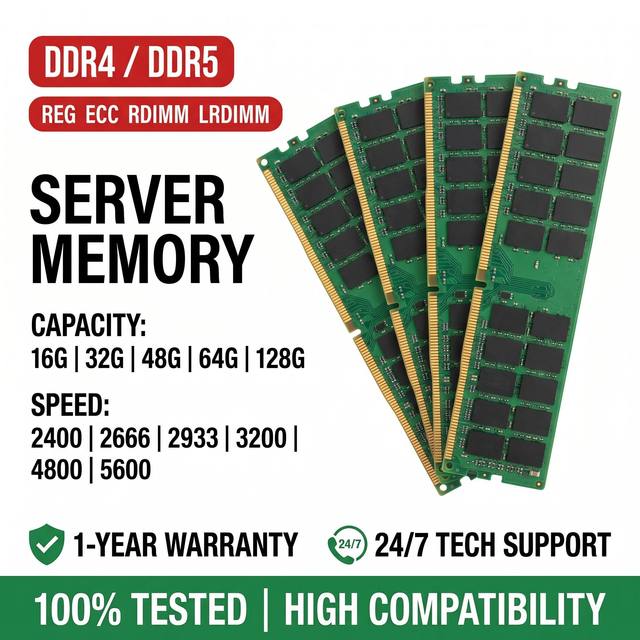 For Original Used samsung SK Micron 64GB 32G DDR4 2133 2400 32gb 2666 2933 3200 ECC REG Server Memory