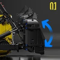 Mould King 17049 Technical PR766 Bulldozer RC Car Compatible 42131 máquina de construcción modelo de ladrillo Juguetes Juegos de bloques de construcción