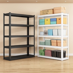 Étagère <span class=keywords><strong>de</strong></span> <span class=keywords><strong>rangement</strong></span> industrielle à 5 niveaux en acier sans boulons, protection contre la corrosion, revêtement en poudre galvanisé, pour <span class=keywords><strong>garage</strong></span>, entrepôt, outils domestiques - Product Image 5