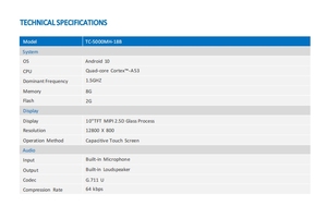Kim loại khung 10.1-inch độ phân giải cao màn hình trong nhà với hệ thống <span class=keywords><strong>intercom</strong></span> - Product Image 4
