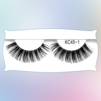 Personnalisable 3D Fibre Artificielle Pleine Bande Cils Pure Vegan Faux Cils Produit En Masse Pour Les Amateurs De Beauté