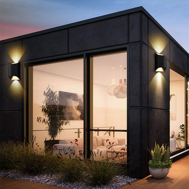 Exterior Wall Lamp Led Lights 10W Waterproof Ip65 Square Surface Mounted up and Down Modern Outdoor Wall Light