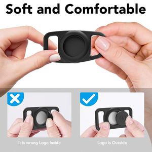 Waterproof Silicone Round Pet <b>Tracker</b> Holder Wristband, <b>Dog</b> <b>Collar</b> Secure Case Compatible with AirTag - Product Image 3