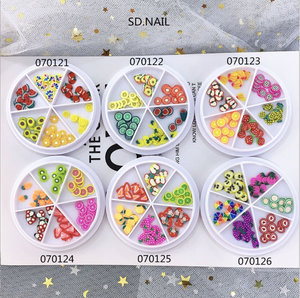 Nouvel arrivage de tranches de poterie molle de fruit de julia de style d'été, décoration d'art d'<span class=keywords><strong>ongle</strong></span> en argile polymère de bricolage - Product Image 1