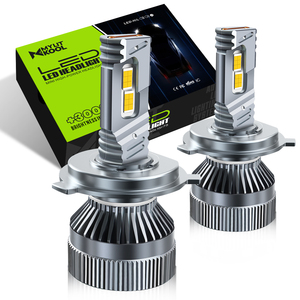 AKE V89 200W h4 phare led double tube cuivre 4575 puces 6000k feux de croisement led h4 para automovile 20000Lm luces led h4 - Product Image 1