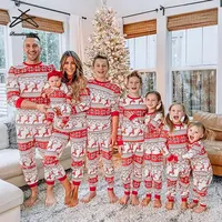 도매 여성 잠옷 가족 일치하는 크리스마스 잠옷 겨울 커플 어린이 가족 잠옷 크리스마스