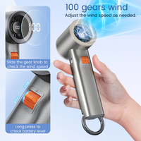 Ventilateur portable rechargeable 3000 mAh à moteur sans balais haute vitesse, turbo violent, pour souffler la neige et aspirer la poussière