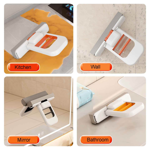 Práctico limpiador de <span class=keywords><strong>espejo</strong></span> de escritorio y <span class=keywords><strong>baño</strong></span>, fregona limpiadora de vidrio de Material PP de <span class=keywords><strong>mano</strong></span>, sin necesidad de lavado a <span class=keywords><strong>mano</strong></span>, Mini fregona - Product Image 2