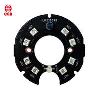 CGX CGX-38IR08S10H01 SMD 2835 LED Infrarrojo PCBA, Placa PCB Personalizada, Sensor Fotodiodo, Accesorios CCTV, Iluminación para Cámaras de Seguridad