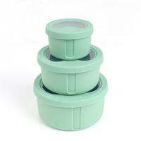 Bol à lunch en silicone écologique portable avec couvercle Design moderne rangement pliable pour la technique moulée de l'utilisation de la cuisine domestique