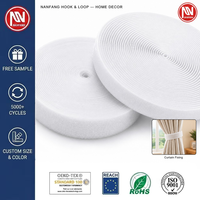 Bande auto-agrippante 100 % nylon de couleur unie à coudre, largeur personnalisée pour la décoration intérieure et la fixation de rideaux