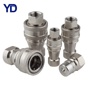 ISO7241-B 304/316 Stainless Steel Open And Close Type Hydraulic Quick Couplings/Coupler