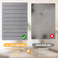 Tapis d'alimentation pour animaux de compagnie CC Stone en terre de diatomée, séchage rapide, tapis de douche antidérapant, tapis de séchage pour baignoire, salle de bain et cuisine