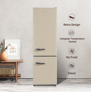 Réfrigérateur Électrique Rétro MDRF250WE-RE 238L Sans Givre, Économe <span class=keywords><strong>en</strong></span> Énergie, Congélateur <span class=keywords><strong>Bas</strong></span>, Refroidissement par Air, Portable pour Hôtel - Product Image 4