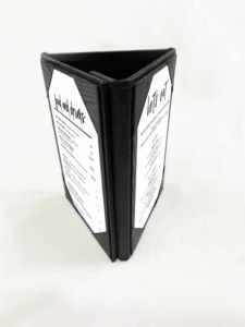 ปกเมนูโรงแรมคุณภาพสูง 3 ด้าน พร้อมขาตั้งหนัง สำหรับร้านอาหาร ร้านกาแฟ - Product Image 2