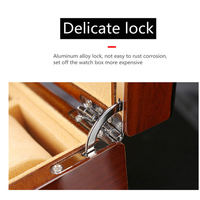 Boîte à montres AURORA en bois de séquoia faite à la main, grande capacité, avec finition laquée en bois de santal rouge, personnalisable, couleur sur mesure, vente en gros