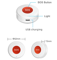 Bouton SOS portable pour personnes âgées, WiFi, application intelligente Tuya, boutons SOS d'urgence pour personnes âgées, patients