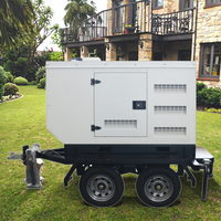 Générateur diesel de 20kva 30kva 37.5kva 30kw avec la remorque à quatre roues appropriée pour la machine mobile