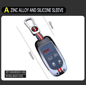 Housse de clé de voiture personnalisable pour Jeep Renegade Compass Grand Cherokee Chrysler 300C Wrangler <span class=keywords><strong>Dodge</strong></span>; <span class=keywords><strong>Porte</strong></span>-clés de protection accessoire - Product Image 6