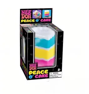 NeeDOH PEACE O' CAKE Giocattolo Squishy NEE DOH Torta Arcobaleno Antistress Sensoriale per Bambini 3+ Anni - Product Image 2