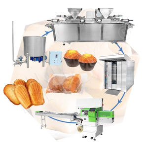 Ligne de production de mini cupcakes HNOC Custard Machine à fabriquer des éponges laitières à faire du gâteau <span class=keywords><strong>et</strong></span> des madeleines - Product Image 1