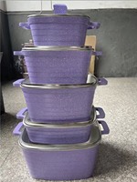 Ensemble complet de 10 ustensiles de cuisine carrés avec base à chauffage rapide, casseroles de 20-32 cm, faitouts familiaux et faitout peu profond de 28 cm, approvisionnement en gros