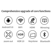 Mini projecteur S90 pas cher d'usine, projecteur vidéo numérique 4K HD avec double Wifi Android 9.0, projecteur LCD, lecteur multimédia pour cinéma maison