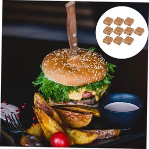 Boîtes à repas en kraft naturel pour pique-niques en plein air, supports alimentaires pour hamburgers, frites et friandises délicieuses pour fêtes, boîte marron - Product Image 6