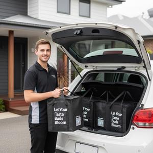 Bolsa Térmica Negra Personalizada de Alta Calidad para Repartidores de Comida, <span class=keywords><strong>Pizza</strong></span>, <span class=keywords><strong>Glovo</strong></span>, para Ropa - Product Image 4