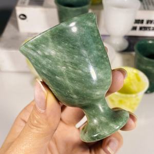 Commercio all'ingrosso naturale di alta qualità di cristallo di <span class=keywords><strong>giada</strong></span> tazza di <span class=keywords><strong>pietra</strong></span> di <span class=keywords><strong>colore</strong></span> diverso 6.5cm tazze per la decorazione domestica - Product Image 2