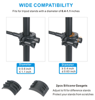 Support de téléphone pour support de micro, support de micro réglable à 360 ° pour iPhone, supports de téléphone pour support de musique pour tous les smartphones