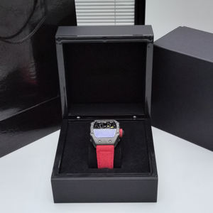 Reloj Mecánico de Fibra de Carbono para Hombre, Correa de Goma de Alta Calidad, Diseño Moderno y Colorido, Estilo Tonneau, Personalizado y de Lujo - Product Image 4