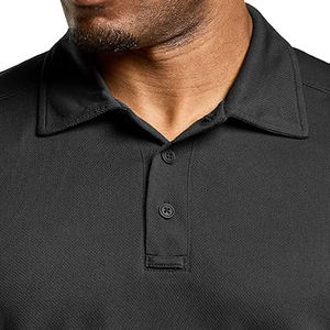 Vêtements de golf respirants à séchage rapide à manches courtes avec logo personnalisé pour entreprise de fabrication de chemises, tricot solide de haute qualité imprimé - Product Image 3