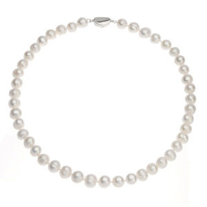 <span class=keywords><strong>Collana</strong></span> con Ciondolo a Filo da 9mm con Perle Naturali Bianche d'Acqua Dolce Annodate a Mano, Motivo Alien, <span class=keywords><strong>Collana</strong></span> a Catena per Clavicola, Vendita all'Ingrosso - Product Image 5
