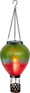 Buiten Kleine Heteluchtballon Wind Licht Frame Decoratie Tuin <span class=keywords><strong>Led</strong></span> Zonne-Lantaarn Rood Groen Contrasterende Kerstsfeer - Product Image 2
