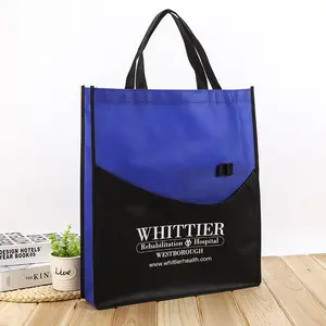 manufacturer low price foldable recycle reusable pp non woven shopping tote bag pricenon woven bag with outer pocket