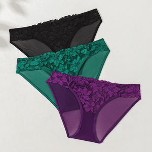 XX144 Mutandine Senza Cuciture Trasparenti Comode e Morbide a Vita Media con <span class=keywords><strong>Pizzo</strong></span> per Uso Quotidiano - Product Image 5