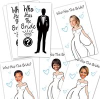Jeux de douche nuptiale drôles personnalisés cartes de jeu à gratter qui a le marié carte de billet à gratter carte de jeu de fête de tombola