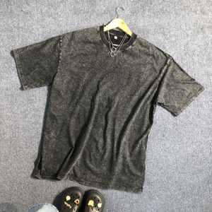 Logo personnalisé surdimensionné blanc uni vintage 100% coton lavage à l'acide été chaud décontracté ample Streetwear vêtements t-shirts pour hommes - Product Image 3