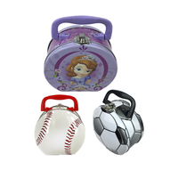 Boîte de rangement ronde portable en fer blanc avec poignée, mini étui métallique pour papeterie, cosmétiques, emballage de bonbons