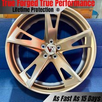 Jantes forgées personnalisables C7 Monobloc Légères 18 20 22 24 Pouces 5x114.3/120/112 VeroX Or Brossé pour M3 M4 M5 RS4 S6 RS6