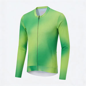Maillot de cyclisme pour homme à manches longues avec logo personnalisé, évacuation de l'humidité, impression par sublimation dégradée, pour les événements sportifs en plein air - Product Image 4
