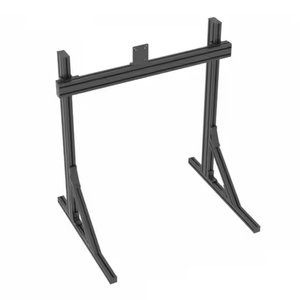 Supporto a schermo singolo con supporto a braccio triplo supporto a pavimento più schermi <span class=keywords><strong>TV</strong></span> appendiabiti per Monitor per simulatore di Sim Racing Cockpit - Product Image 2