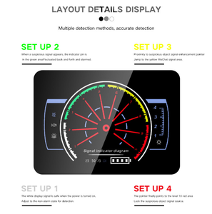 Détecteur anti-espion sans fil, détecteur de micro-émetteurs RF, caméra cachée, dispositif de suivi GPS, alarme sonore + LED portable pour enfants, <span class=keywords><strong>femmes</strong></span>, personnes âgées - Product Image 3